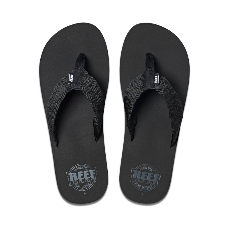 Reef Smoothy Mens Beach Flip Flop, Soft Woven Strap Made From 100% Recycled PET, Black, 10 - Image 5